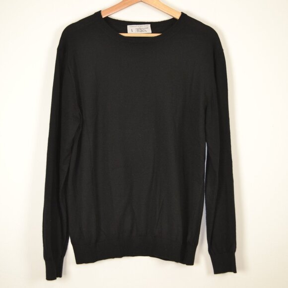 Combatant Gentlemen Mens L Cashmere Cotton Crew Neck Pullover Stretch Sweater - Picture 1 of 7